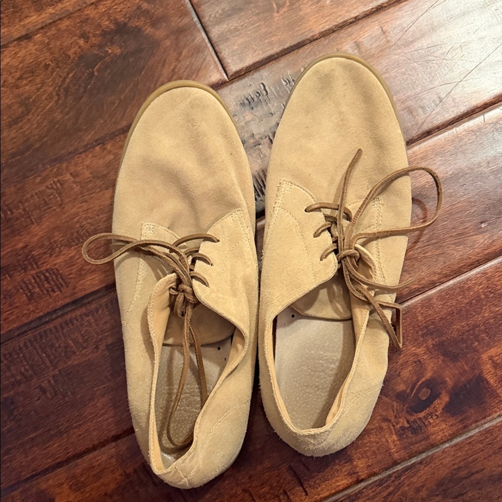 Men's Suede Lace-Up Casual Shoes in Tan